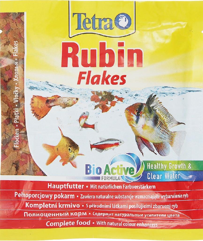 TetraRubin корм в хлопьях для улучшения окраса всех видов рыб 12г (пакет)