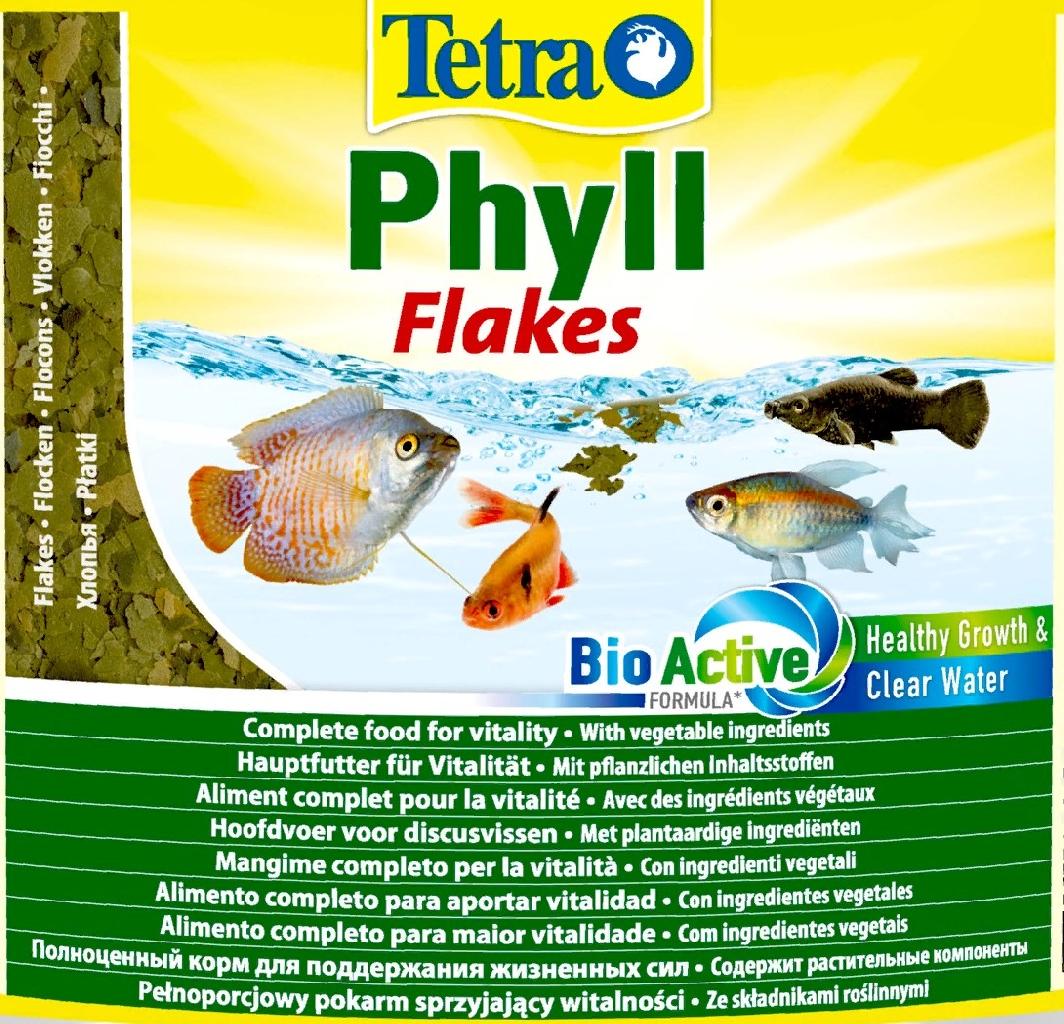 TetraPhyll корм для всех видов рыб растительные хлопья 12г (пакет)