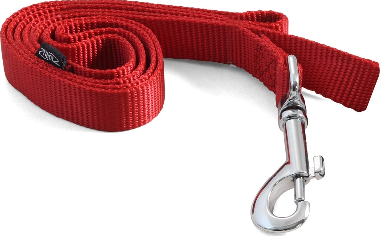 Поводок нейлоновый для собак "Стандарт" M, красный, 20*1200мм