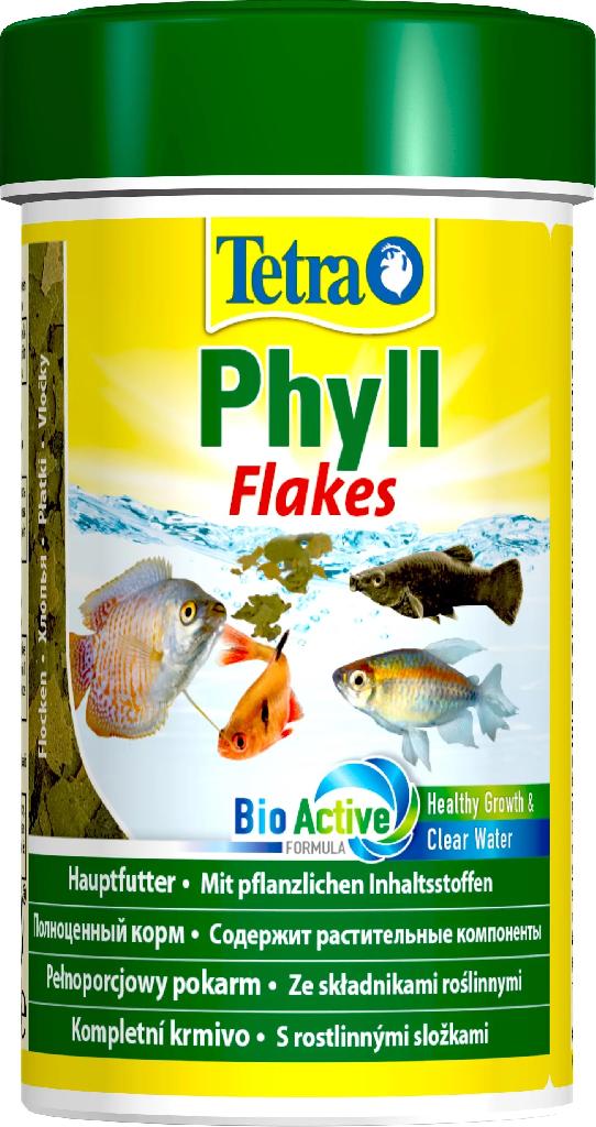 TetraPhyll корм для всех видов рыб растительные хлопья 100мл