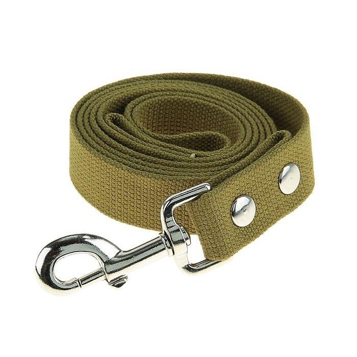 Повод брезентовый плотный 25мм*7,0м импортный карабин "Cotton"