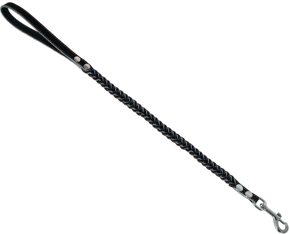 Поводок кожаный "Коса", 14*1100мм