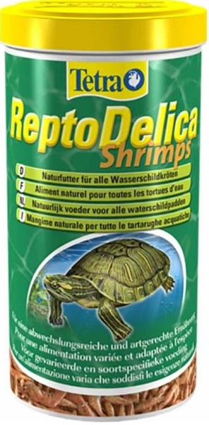 Tetra ReptoMin Delica Shrimps креветки лакомство для водных черепах 250мл