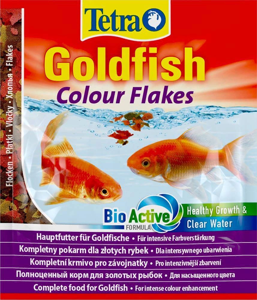TetraGoldfish Colour корм в хлопьях для улучшения окраса золотых рыб 12г (пакетик)