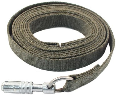 Повод брезентовый плотный 20мм*2,0м импортный карабин "Cotton"