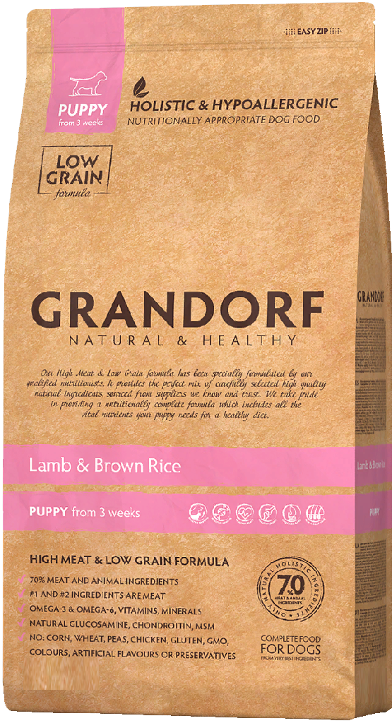 Грандорф корм для щенков ягненок с рисом
