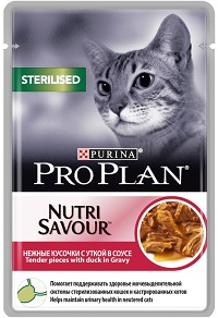 Проплан 85г пауч для стерилизованных кошек с уткой в соусе