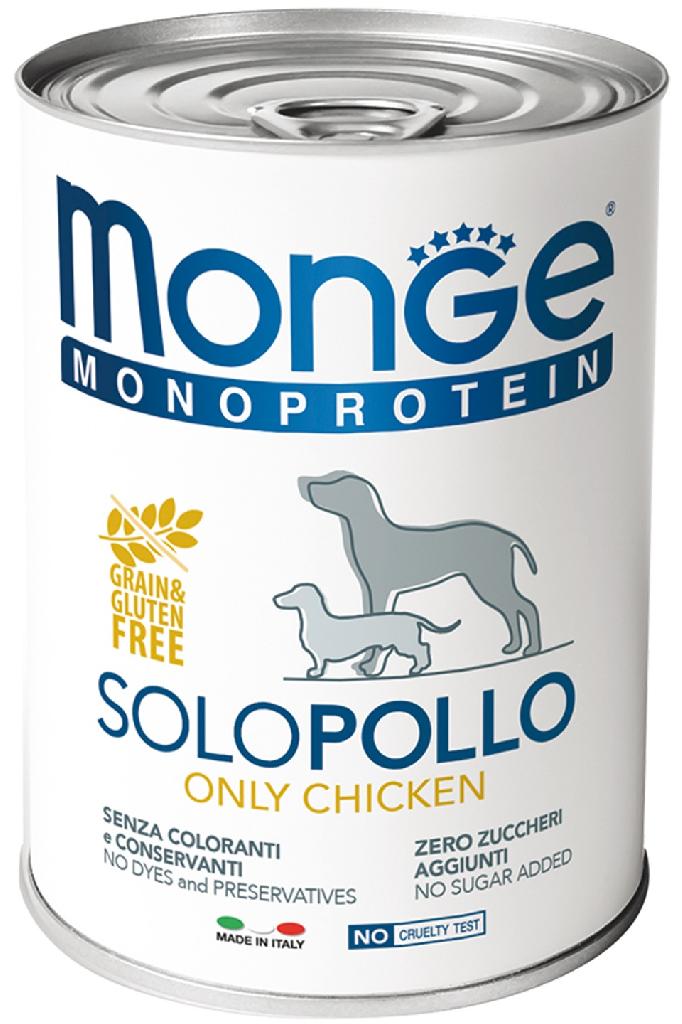 Monge Dog Monoproteico Solo паштет д/с из курицы 400г